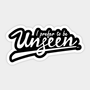 UNSEEN Sticker